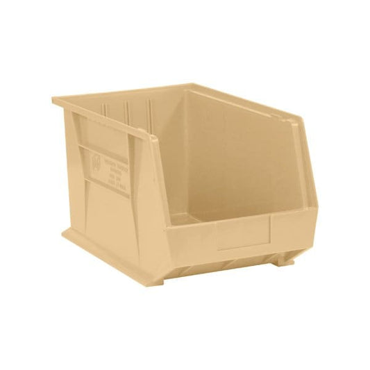 18 x 11 x 10'' Ivory Plastic Stack & Hang Bin Boxes, 4PK