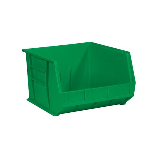 18 x 16-1/2 x 11'' Green Plastic Stack & Hang Bin Boxes, 3PK
