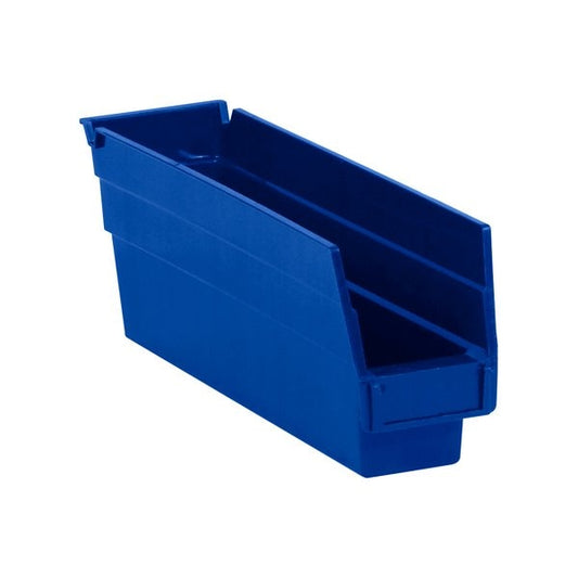 11 5/8 x 2 3/4 x 4'' Blue Plastic Shelf Bin Boxes, 36PK