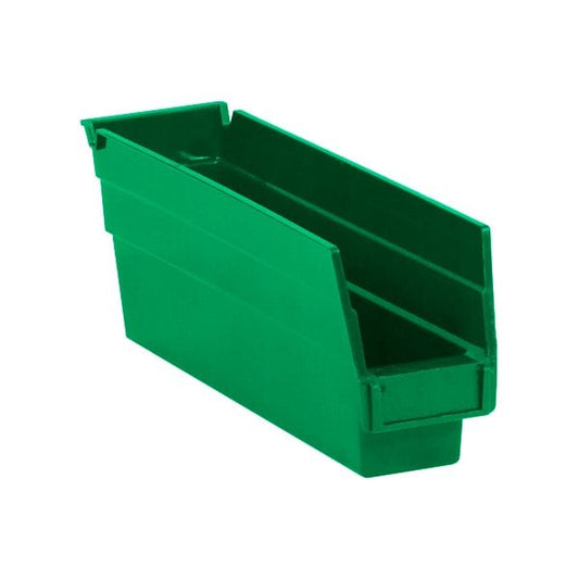 11 5/8 x 2 3/4 x 4'' Green Plastic Shelf Bin Boxes, 36PK
