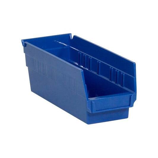 11 5/8 x 4 1/8 x 4'' Blue Plastic Shelf Bin Boxes, 36PK