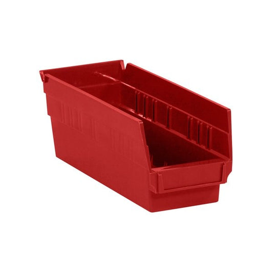 11 5/8 x 4 1/8 x 4'' Red Plastic Shelf Bin Boxes, 36PK