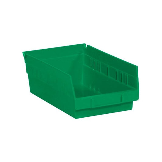 11 5/8 x 6 5/8 x 4'' Green Plastic Shelf Bin Boxes, 30PK