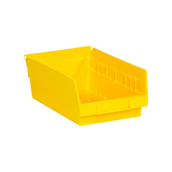 11 5/8 x 6 5/8 x 4'' Yellow Plastic Shelf Bin Boxes, 30PK