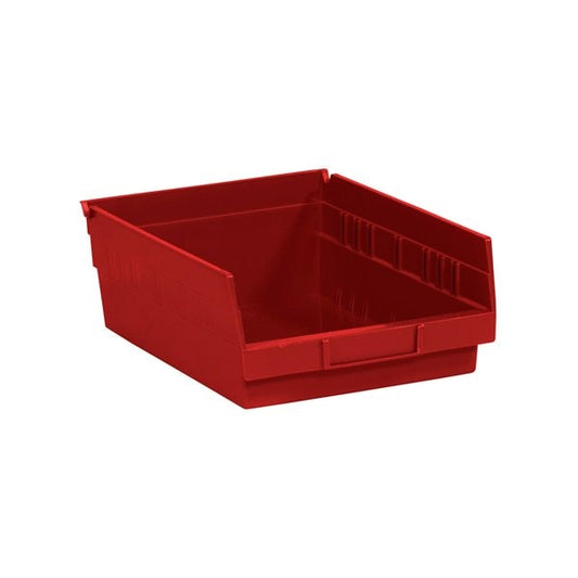 11 5/8 x 8-3/8 x 4'' Red Plastic Shelf Bin Boxes, 20PK