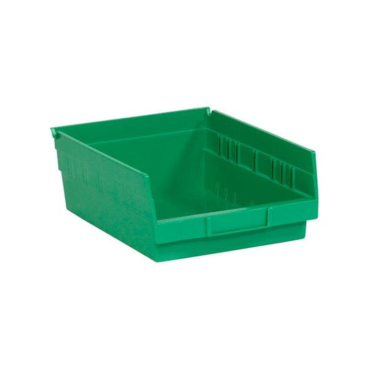 11 5/8 x 11 1/8 x 4'' Green Plastic Shelf Bin Boxes, 8PK