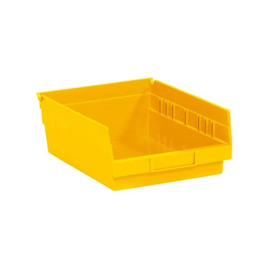 11 5/8 x 11 1/8 x 4'' Yellow Plastic Shelf Bin Boxes, 8PK