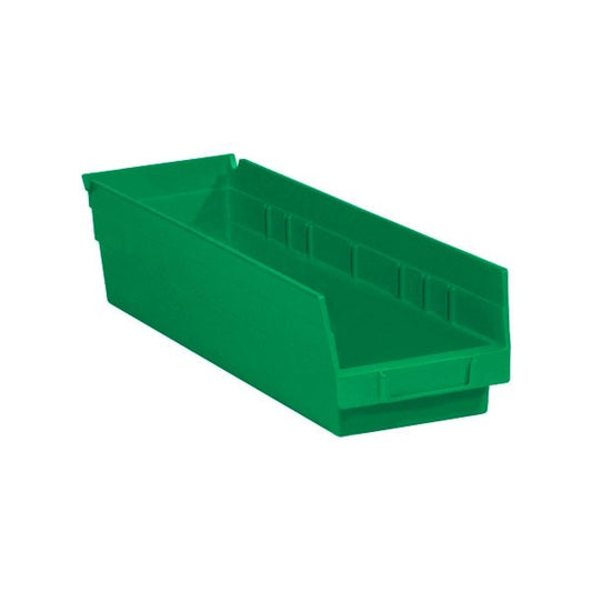 17-7/8 x 4 1/8 x 4'' Green Plastic Shelf Bin Boxes, 20PK