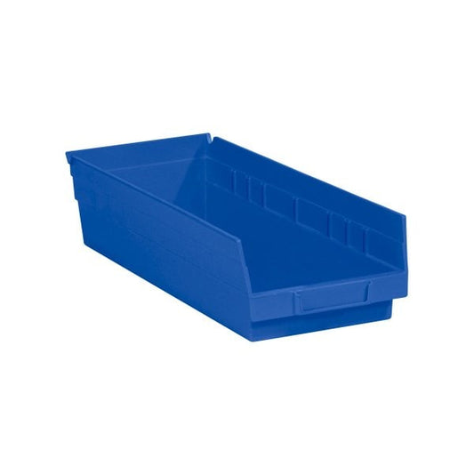 17-7/8 x 6 5/8 x 4'' Blue Plastic Shelf Bin Boxes, 20PK