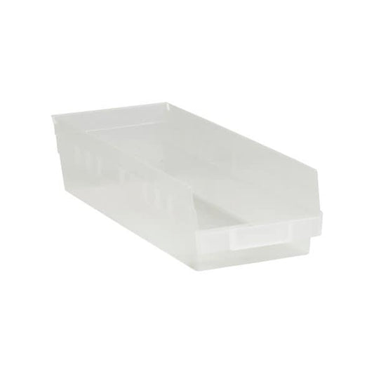 17-7/8 x 6 5/8 x 4'' Clear Plastic Shelf Bin Boxes, 20PK
