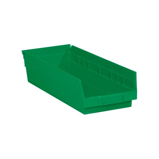 17-7/8 x 6 5/8 x 4'' Green Plastic Shelf Bin Boxes, 20PK