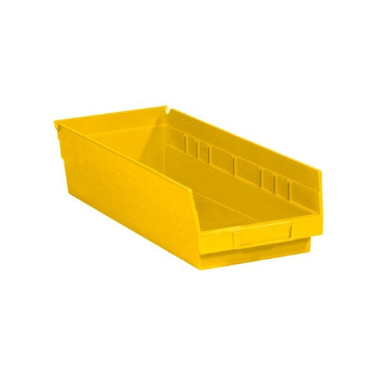 17-7/8 x 6 5/8 x 4'' Yellow Plastic Shelf Bin Boxes, 20PK