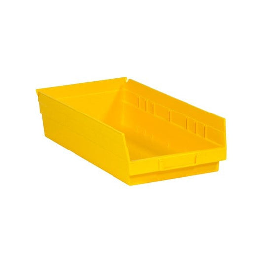 17-7/8 x 8-3/8 x 4'' Yellow Plastic Shelf Bin Boxes, 10PK