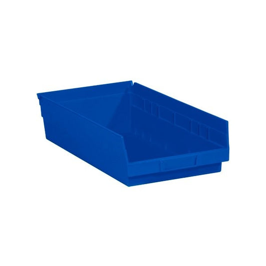 17-7/8 x 11 1/8 x 4'' Blue Plastic Shelf Bin Boxes, 8PK