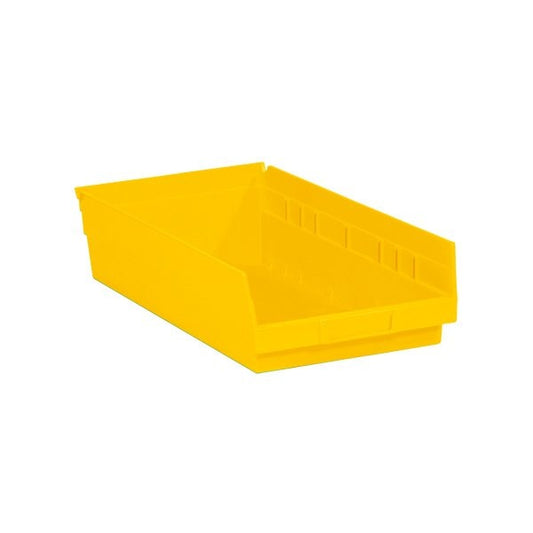 17-7/8 x 11 1/8 x 4'' Yellow Plastic Shelf Bin Boxes, 8PK