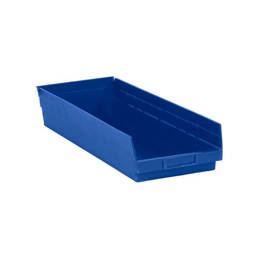 23 5/8 x 8-3/8 x 4'' Blue Plastic Shelf Bin Boxes, 6PK