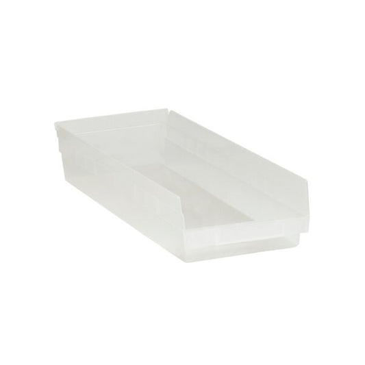 23 5/8 x 8-3/8 x 4'' Clear Plastic Shelf Bin Boxes, 6PK