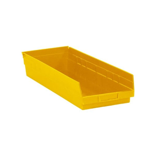 23 5/8 x 8-3/8 x 4'' Yellow Plastic Shelf Bin Boxes, 6PK