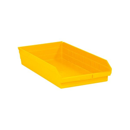 23 5/8 x 11 1/8 x 4'' Yellow Plastic Shelf Bin Boxes, 6PK