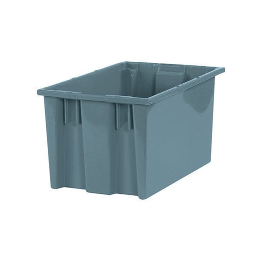 16 x 10 x 8-7/8'' Gray Stack & Nest Containers, 6PK