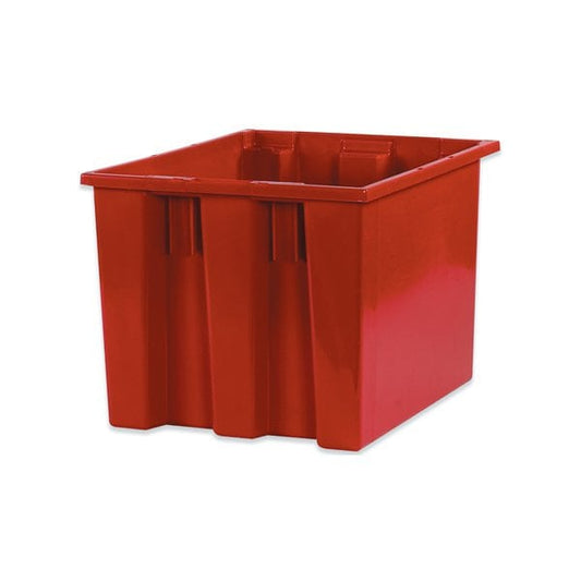 17 x 14-1/2 x 12-7/8'' Red Stack & Nest Containers, 6PK
