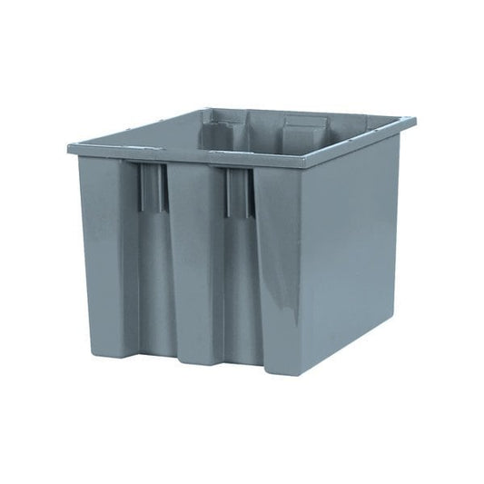 17 x 14-1/2 x 12-7/8'' Gray Stack & Nest Containers, 6PK