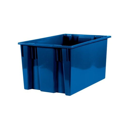 26 5/8 x 18 1/4 x 14-7/8'' Blue Stack & Nest Containers, 3PK