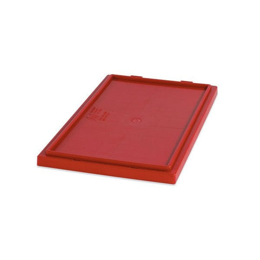 17 x 14-1/2'' Red Stack & Nest Lids, 6PK