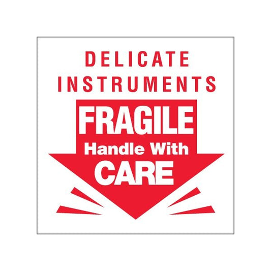 3 x 3'' - ''Delicate Instruments - Fragile'' Labels