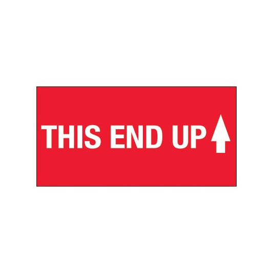 2 x 4'' - ''This End Up'' High Gloss Labels