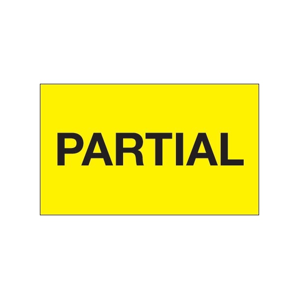 3 x 5'' - ''Partial'' Fluorescent Yellow Labels