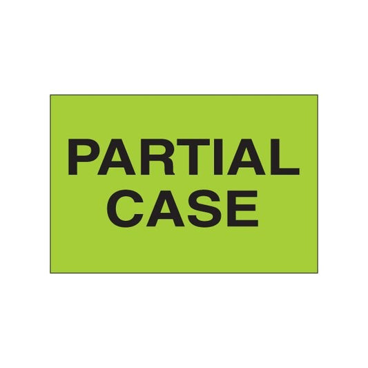 2 x 3'' - ''Partial Case'' Fluorescent Green Labels