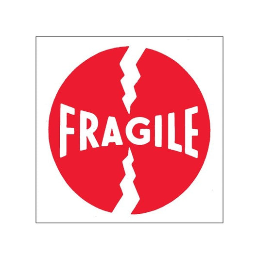 4 x 4'' - ''Fragile'' Labels, Style 4, 500PK