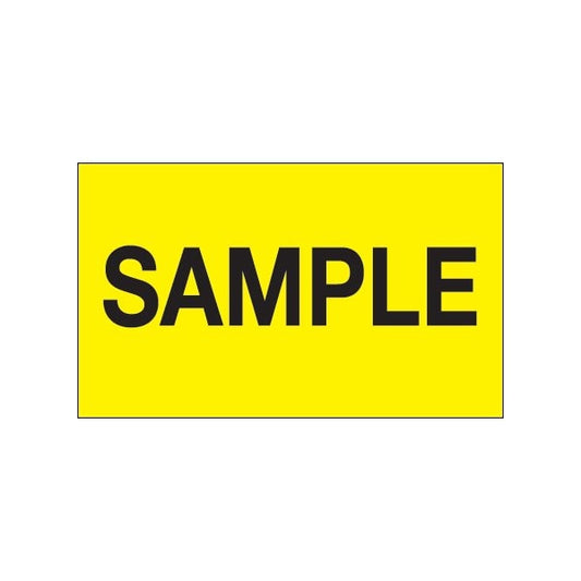 3 x 5'' - ''Sample'' Fluorescent Yellow Labels