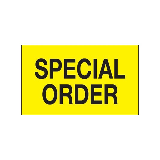 3 x 5'' - ''Special Order'' Fluorescent Yellow Labels