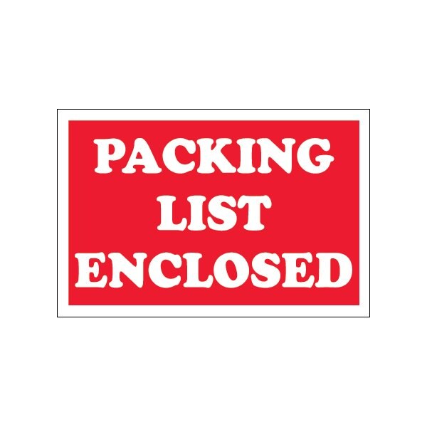 2 x 3'' - ''Packing List Enclosed'' Labels