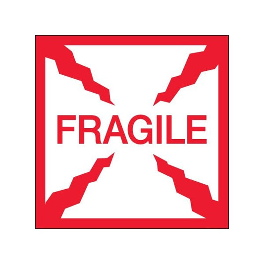 2 x 2'' - ''Fragile'' Labels