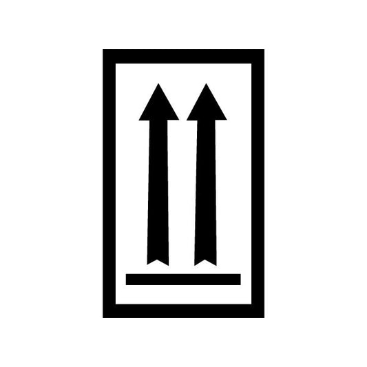 3 x 5'' - Two Black Arrows Over Black Bar Arrow Labels