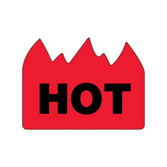 1-1/2 x 2'' - ''Hot'' Bill of Lading Flame Labels