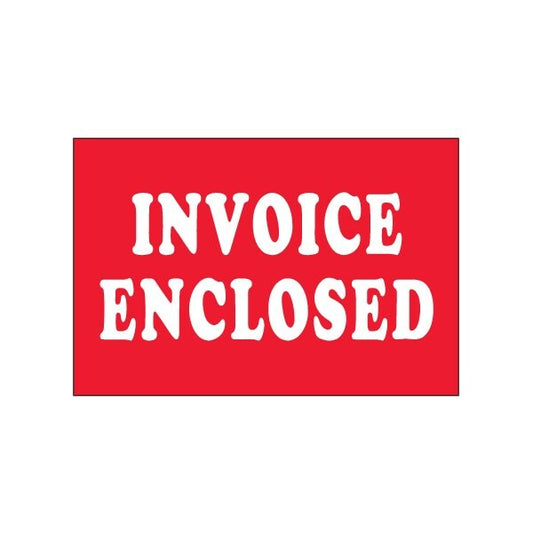 2 x 3'' - ''Invoice Enclosed'' Labels