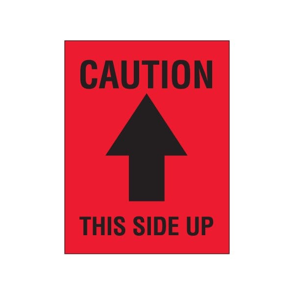 3 x 4'' - ''Caution - This Side Up'' Arrow Labels, Style 1, 500PK