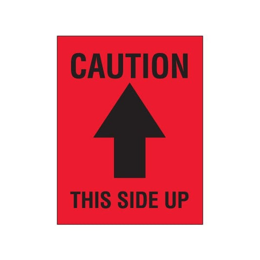 3 x 4'' - ''Caution - This Side Up'' Arrow Labels, Style 1, 500PK