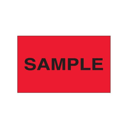 3 x 5'' - ''Sample'' Fluorescent Red Labels