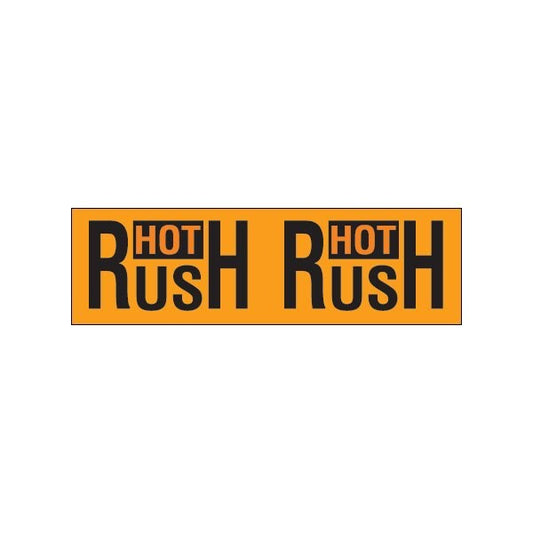 3 x 10'' - ''Hot Rush'' Fluorescent Orange Labels