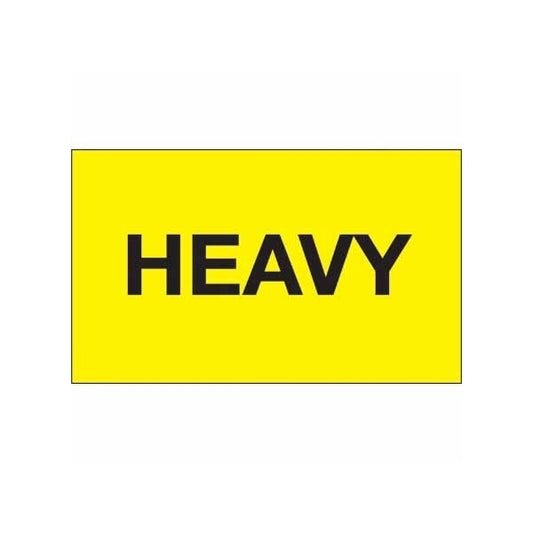 3 x 5'' - '' Heavy'' Fluorescent Yellow Labels