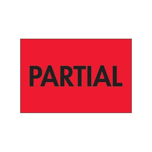 2 x 3'' - ''Partial'' Fluorescent Red Labels