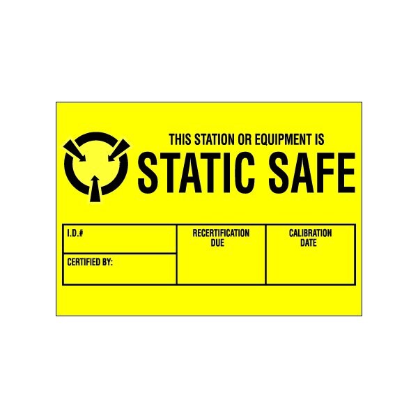 1 3/4 x 2-1/2'' - ''Static Safe'' Labels