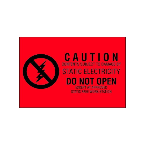 2 x 3'' - ''Subject to Static Damage'' Labels