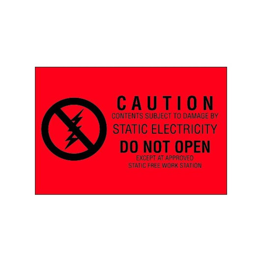 2 x 3'' - ''Subject to Static Damage'' Labels
