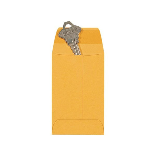 2 1/4 x 3-1/2'' Kraft Gummed Envelopes, 5000PK
